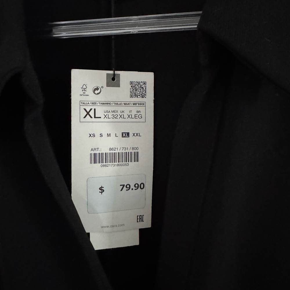 Zara Black Pleated Button-Down Dress - Picture 7 of 8